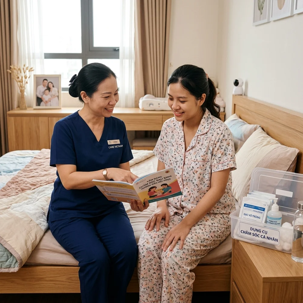 Chăm sóc vết mổ, vết khâu sau sinh tại nhà TP.HCM
