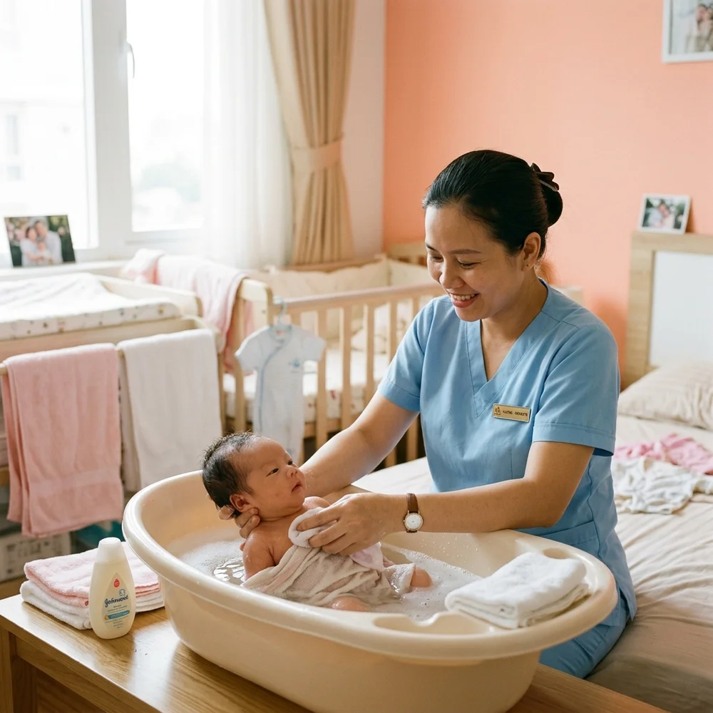 Tắm bé sơ sinh tại nhà TP.HCM